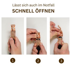 Lead Rope Horse with Panic Hook Rose Gold Horse Knitting Length 2 m Many Colours with Glitter (Brown/Gold)