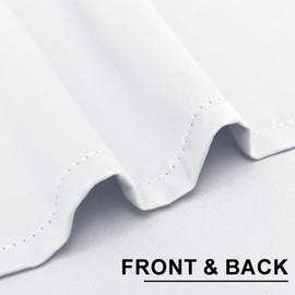 XWZO Blackout Curtains Shades Window Curtain Panels with Tiebacks- Noise Reduction and Light Blocking Grommet Curtains for Bedroom,Living Room,Office,Study Room Greyish White W46xL72