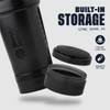 BlenderBottle Shaker Bottle with Pill Organizer and Storage for Protein