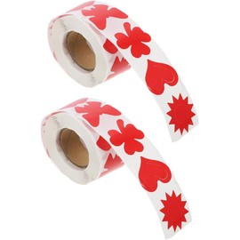 ERINGOGO Pegatinas Corporales Autoadhesivas Estilo Veraniego para Bronceador, 2 Rollos de Papel Rojo, Pueden Adherirse al Cuerpo por Largo, Ideales para Decorar Calendarios y Diarios