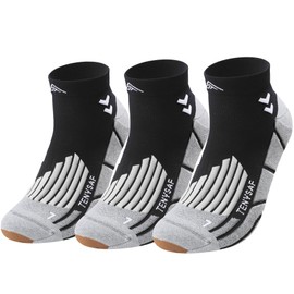 Compression Sport Running Socks: Athletic Socks for Men Women with Cushion,3 Pairs Work Hiking Basketball Ankle Socks
