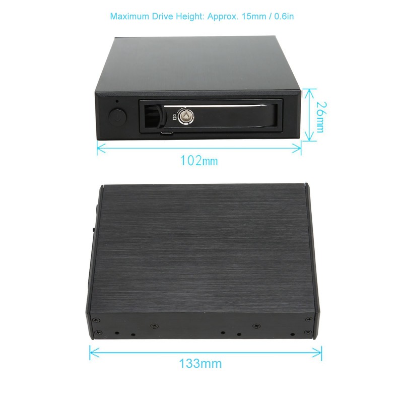2.5 Inch SATA HDD Enclosure 6Gbps Aluminium Alloy Mechanical Lock