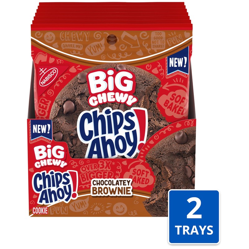 CHIPS AHOY! Big Chewy Chocolate Chip Cookies, Chocolatey Brownie, 14