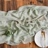 Aoksunova Cheesecloth Wedding Table Runner, Eucalyptus Green, Muslin, Chiffon, 400