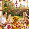 NICROHOME EUR Fall Autumn Paper Garlands with Glitter Pumpkin Maple