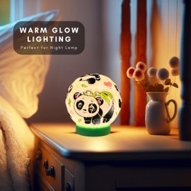 EduSport Panda 3D Puzzle Ball 61 Piece LED Light for Kids Ages 6-12 - Panda Gifts - 3D Puzzles for Kid, Educational Girl and Boy Toys, Gifts for Kids, Birthday Gifts for Girl, Kid Toys