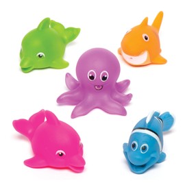 Baker Ross Wasserspritzer „Meerestiere“ für Kinder – perfekt als kleine Partyüberraschung für Kinder (5 Stück)