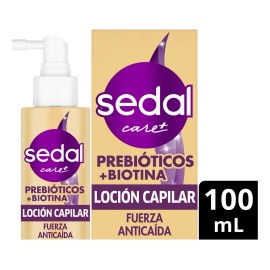 Sedal Loción Capilar Prebióticos + Biotina, ayuda a reducir la caída del cabello dejándolo más fuerte y resistente 100 ml