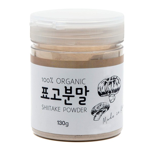 Organic Korean Shiitake Mushroom Powder [ USDA Certified ] All Natural Umami Seasoning, Vegan Shitake Mushrooms Powder for Cooking [ Umami Powder ] 130g