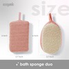 Ecoganic 2PK Set Exfoliating Shower Loofah Body Scrubber, Bath Sponges