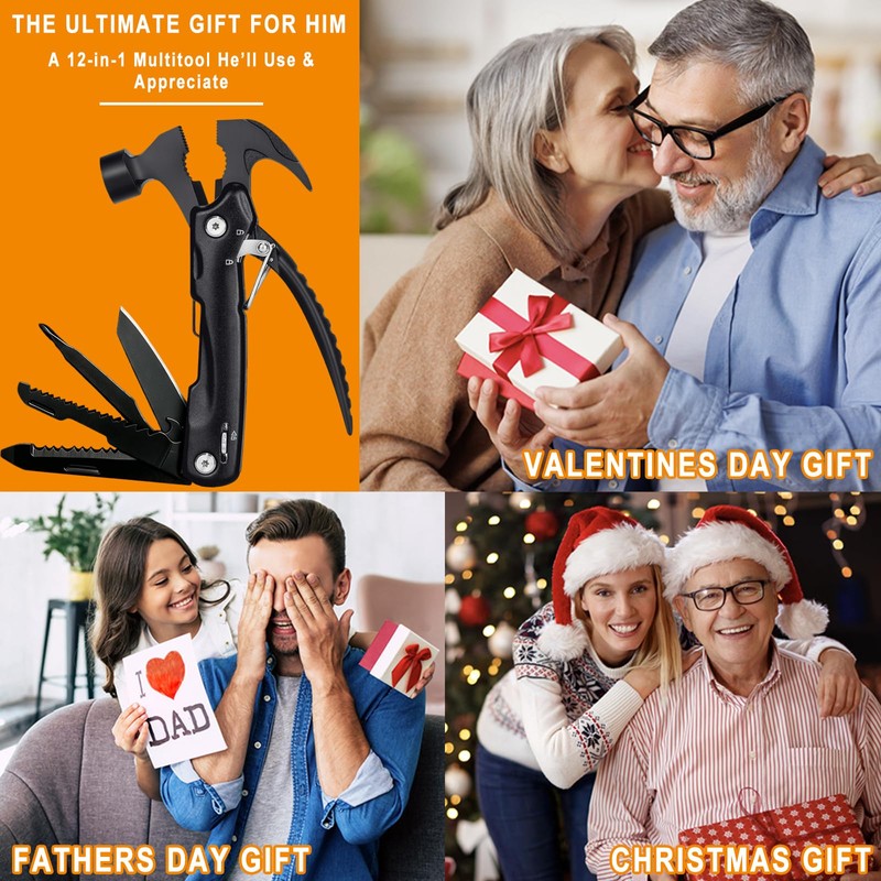 Cool Multitool Hammer Gifts for Men - Unique Birthday Gifts