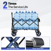 Overmont Ultra-Compact Collapsible Wagon Cart - 200L Portable Folding Wagon
