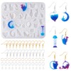 Beadthoven 131pcs DIY Cat Shape Earring Mold Cute Moon Cat