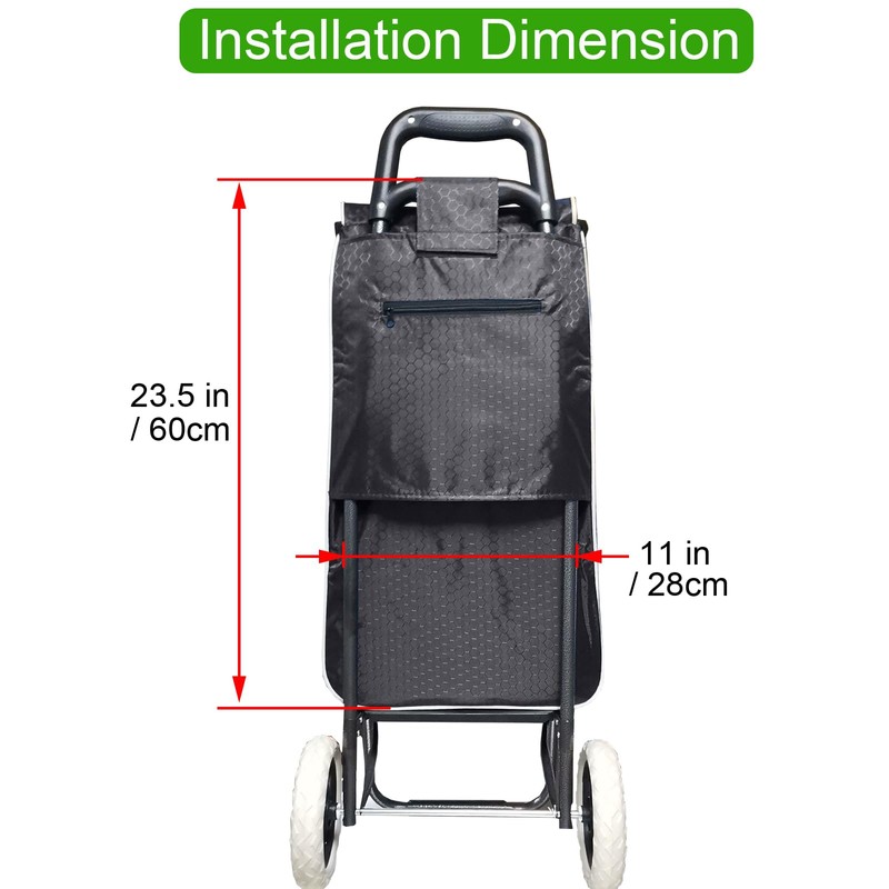 Replacement Bag for Shopping Cart - Waterproof Trolley Bags, 31L
