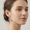 Austrian Crystal Heart Drop Leverback Earrings for Women Fashion Dangle