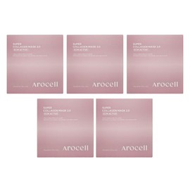 Arocell Super Collagen Mask 2.0 ECM ACTIVE 4 sheets 5 pcs / 아로셀 슈퍼 콜라겐 마스크 2.0 ECM ACTIVE 4매 5개