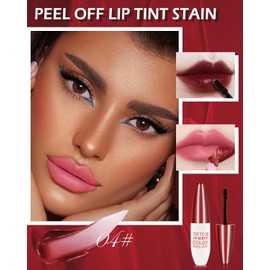 Lestpola Peel-Off Lip Stain – Nude pink matte tint with long-lasting, waterproof & transfer-proof formula. Highly pigmented, non-stick & smudge-free lip tattoo.