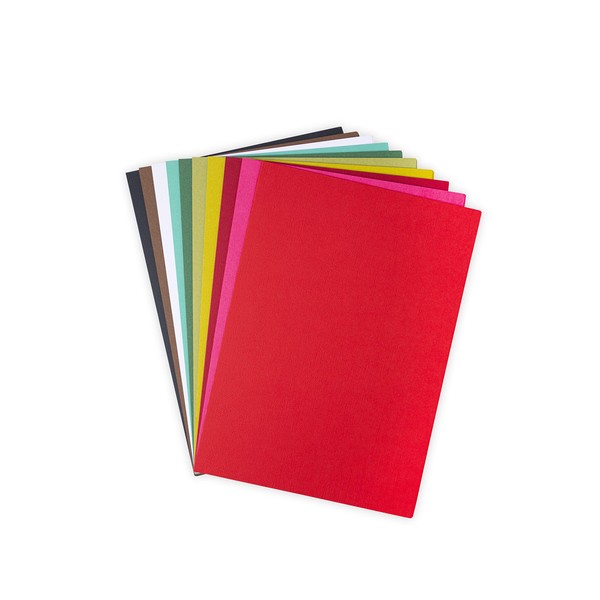 Sizzix Surfacez 663783, 60 Pack, Festive Colours Cardstock