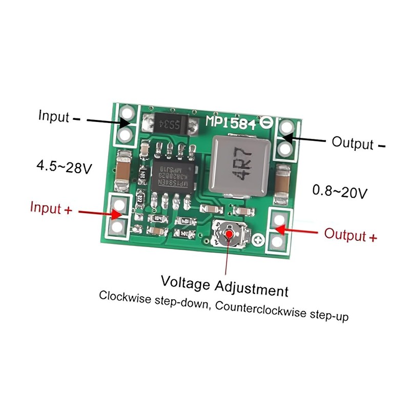 1 Pack Mini MP1584EN DC-DC Buck Converter Adjustable Power Supply
