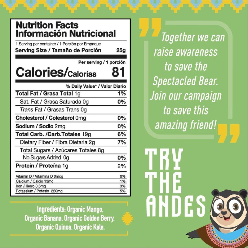 Wipala KIDS Fruity Bars USDA Organic Healthy (Mango and Kale)