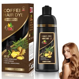 Hair Dye Shampoo Champú Tinte Instantáneo Suave Delicado Cobertura Canas Larga Duración Adecuado Hombresy Mujeres Café
