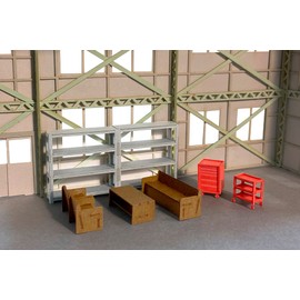 PLUM PP126 Factory Interior Set, 1/64 to 1/80 Scale, Unpainted Assembly, Papercraft