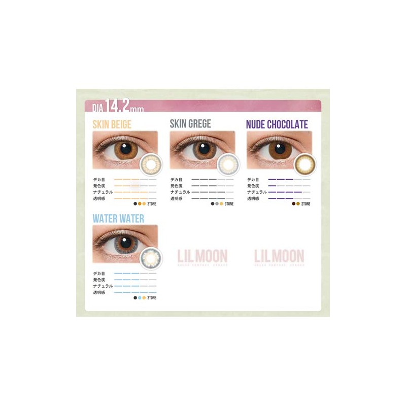 リルムーン ワンマンス (LILMOON 1MONTH) LILMOON 1MONTH スキングレージュ (度あり) -3.50 スキングレージュ
