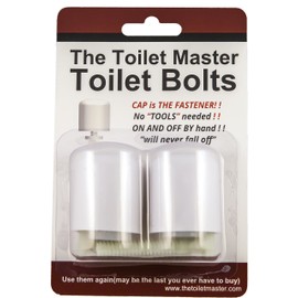 The Toilet Master Toilet Bolts is a No Tool, No Cut, No Nut, Easy to Repair, Replace, Service, and Install Toilet Bolt, Washer, and Cap Kit