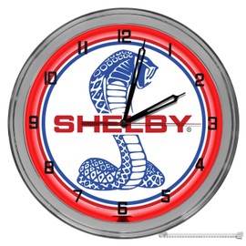 Decorative Concepts Ford Shelby Cobra 16" Light Up Red Neon Clock