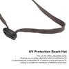 Sun Hat Nylon Dark Gray UV Protection Breathable Adjustable Wide