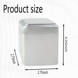 Esamploe 9 Pack Loose Leaf Tea Storage,Square Tea Containers for Loose Tea,Tea Storage Organizer with Sealed Lid,Storage Jars for Tea,Spices,Coffee and Sugar for Kitchens and Pantries (silver)