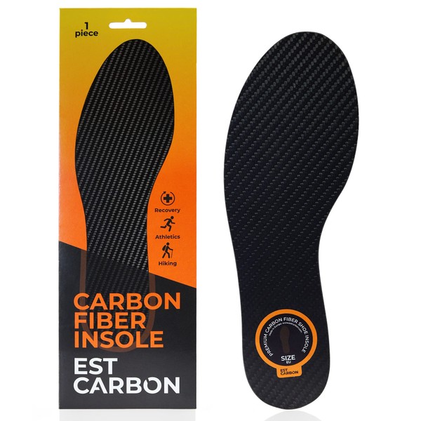 Carbon Fiber Insole for Men Women 1 PC Carbon Fiber Footplate Foot Plate Shoes Insert Rigid Support Turf Toe, Morton Extension, Hallux Rigidus Insole, Soles Inserts for Recovery M 4-4.5 & W 5-5.5