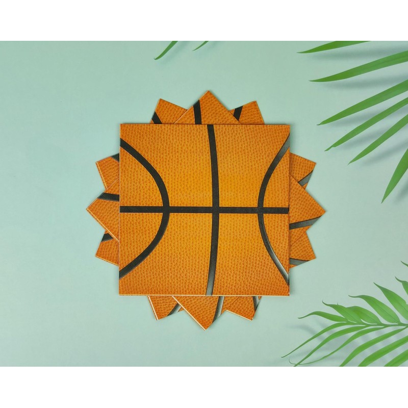 48Pcs Basketball Paper Napkins, 6.5in