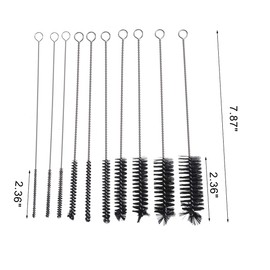 Pipe Cleaner Brush 10pcs Natural & Synthetic Bristles Good Cleaning Sink Tool for Cleaning Bottle,Tube,Jar and Most Narrow Containers by CCINEE
