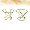 FRCOLOR Stylish Powder Puff Stand 2pcs Stainless Steel Holder Bracket