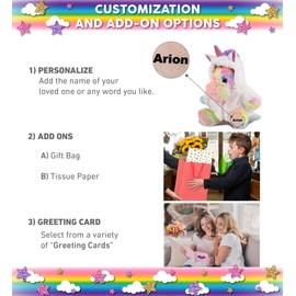 DolliBu Rainbow Moose with Unicorn Plush Stuffed Animal Toy - Super Soft Moose Unicorn Dress Up with Removable Plush Unicorn Outfit, Cute Fantasy Wildlife Gift - 9 Inches