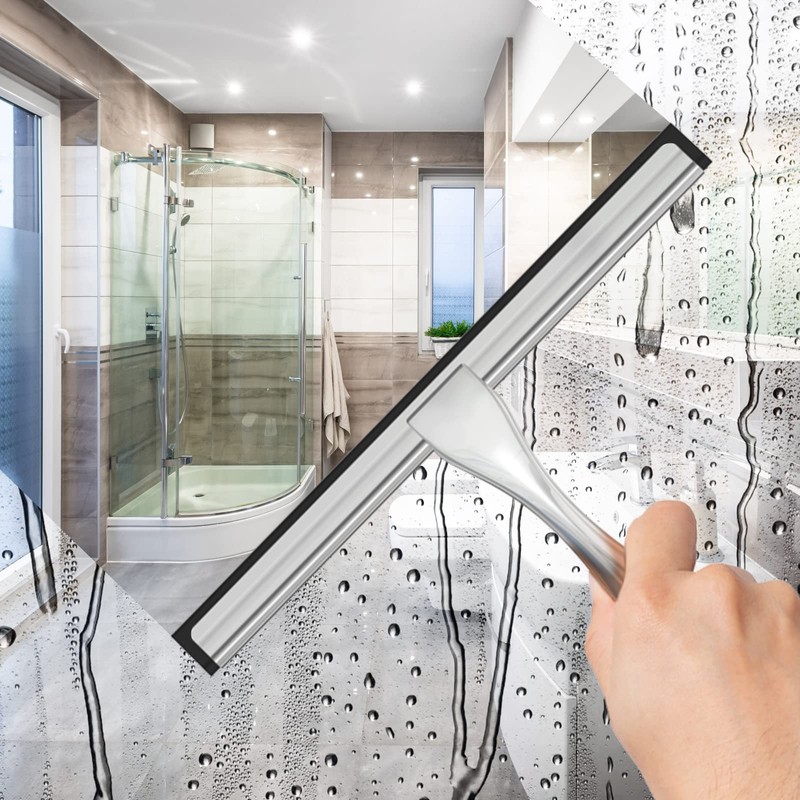 All-Purpose Stainless Steel Shower Squeegee for Shower Glass Door with
