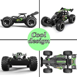 SZJJX RC Car Remote Control Truck for Boys Girls, 2.4Ghz 15+KM/H High Speed 2WD RTR Electric Rock Climber Fast Race Buggy Hobby Toy Cars for Kids Gift Green
