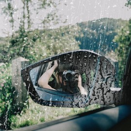 Rainproof Film for Car Rear View Mirrors - Rainproof Anti Fog Side Mirrors Film - Protective Stickers, Car Mirrors Rain Protector, Nano Coating Car Film for Safe Driving