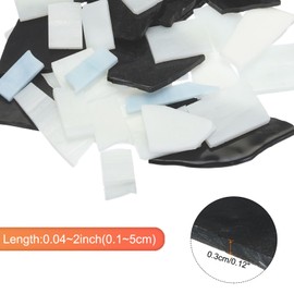 sourcing map 400g Mosaic Tiles Irregular Glass Mosaic Tiles Stained Mosaic Glass Pieces for Home Decoration Art Crafts DIY Projects Black,White and Gray