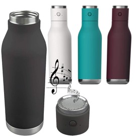 Asobu - Wireless Beat - Insulated Stainless Steel Bottle with BT Speaker Aquamarine