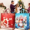 DOJoykey 2 Pack Jumbo Christmas Carrier Bags Gift Bags Non-Woven