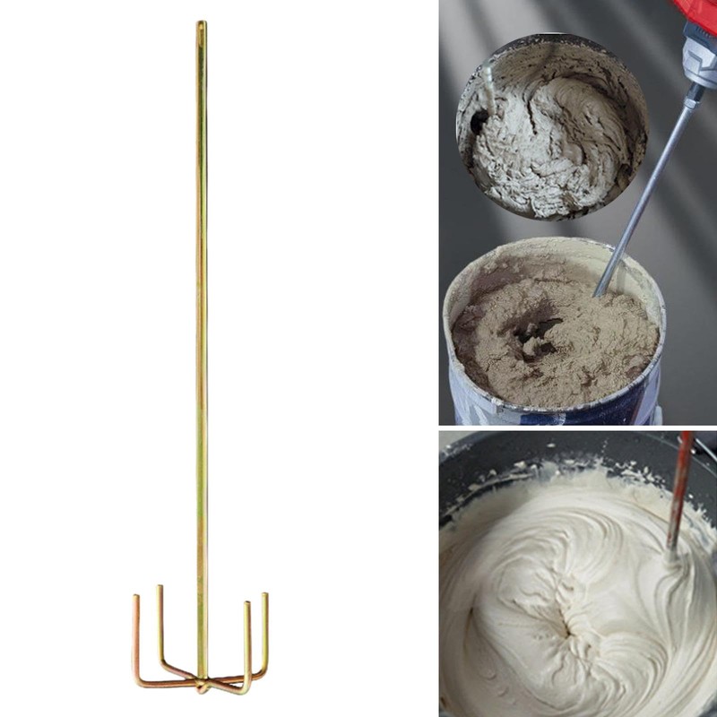 perfeclan Paint Bar Paint Mud Mixer Round Handle Rust