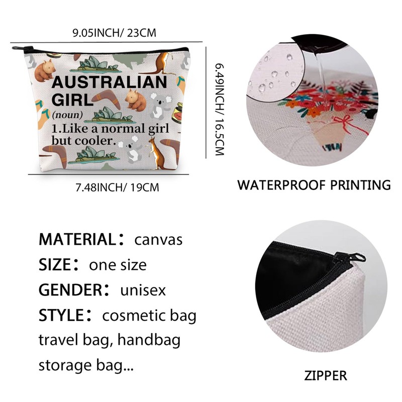 Australia Cosmetic Makeup Bag Australia Travel Present Australia Present for