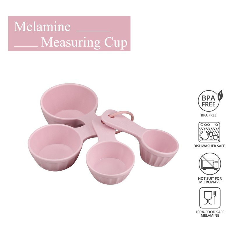 UPware 4-Piece Multi-Purpose Liquid and Dry Melamine Measuring Cups Set,