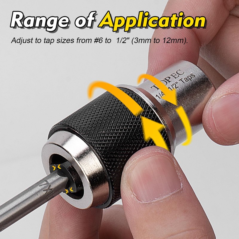 Topec Tap Socket Set, 3PCS Tap Extractor Tool with Adjustable