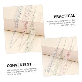 WOONEKY 3pcs Rat Tail Combs Transparent Hair Styling Parting Combs for Home Use Flexible Durable Hairdressing Tools for Men and Women present Choice