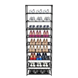 Unbranded Adjustable Shoe Rack Organizer Storage Shoe Shelves 10 Tier 50 Pair FreeStanding