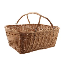 FRANK FLECHTWAREN Dekoleidenschaft, self-service basket "square", 42 x 36 x 15 cm, stackable, ideal for commercial use as a shopping basket