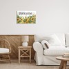 Stupell Industries Welcome Typography Sign Blooming Sunflower Field Wood Wall
